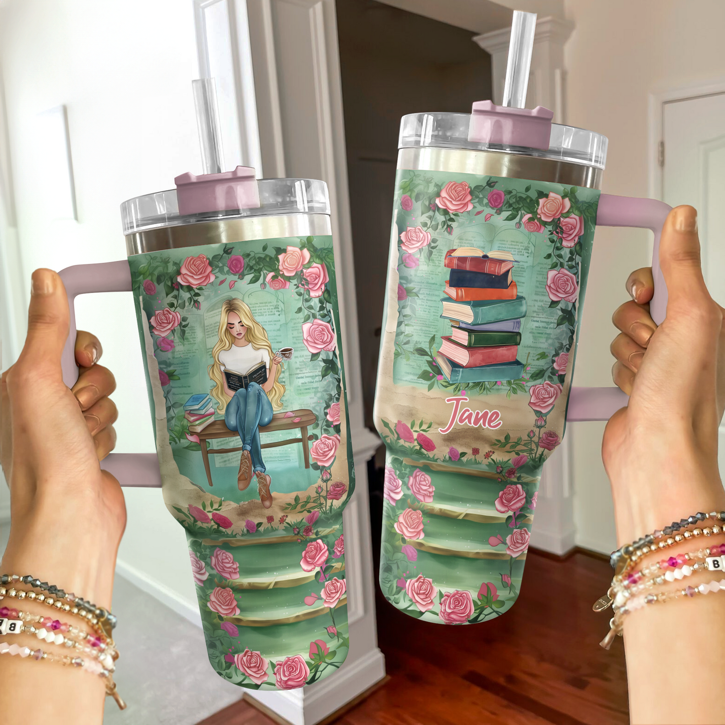 Shineful Personalized Tumbler Garden of Pages