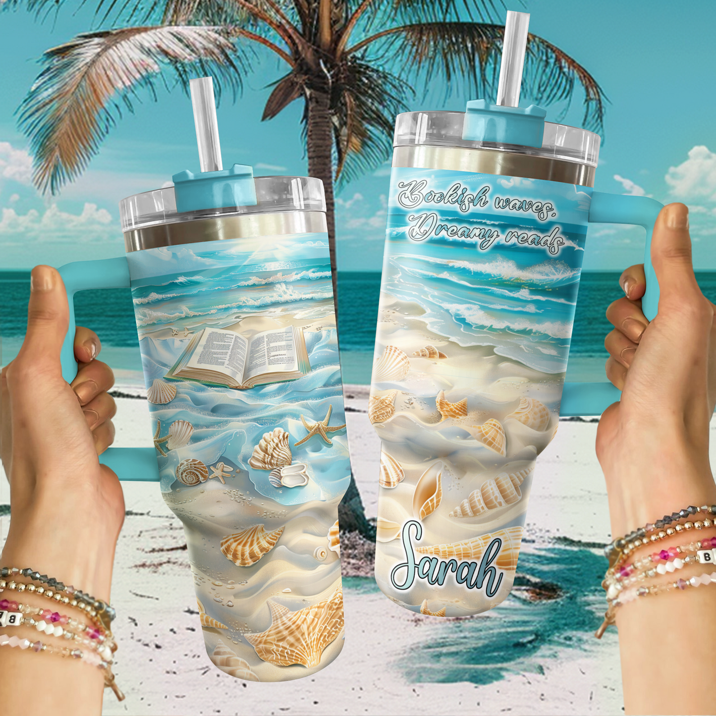 Shineful Personalized Tumbler Bookish Waves Dreamy Reads