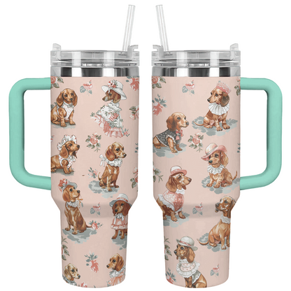 Shineful Tumbler Elegant Nineties Dachshunds