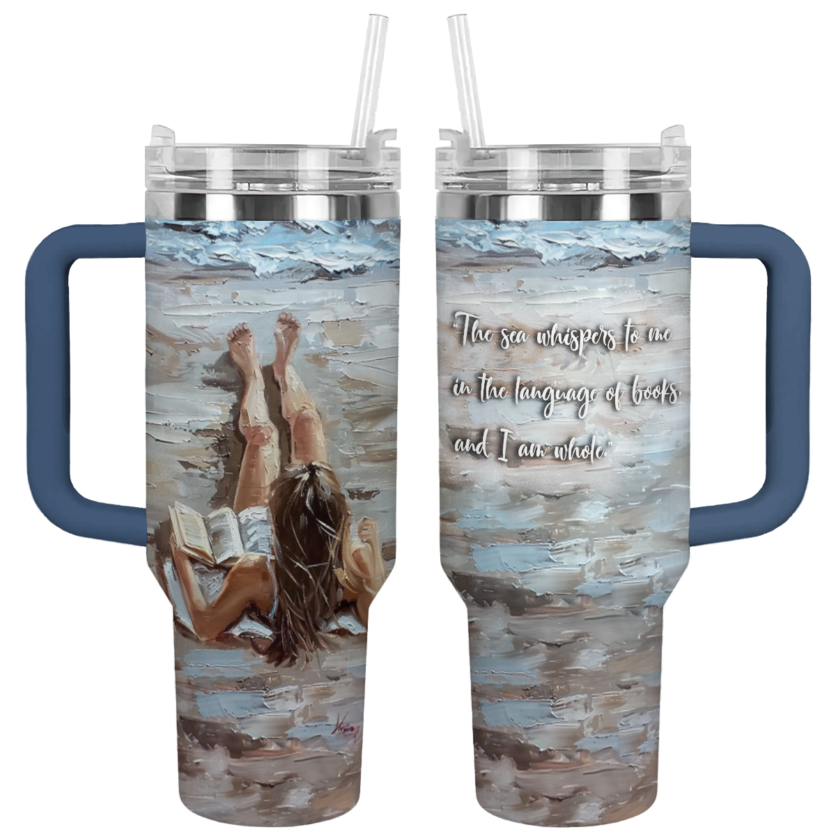 Shineful Tumbler Personalized Reading Lover Favorite Quote Ocean Lover