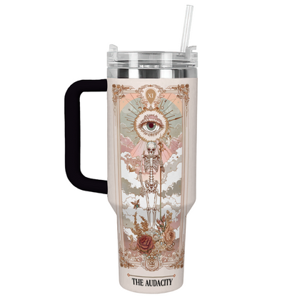 Shineful Tumbler The Audacity Tarot Card Skeleton KL30