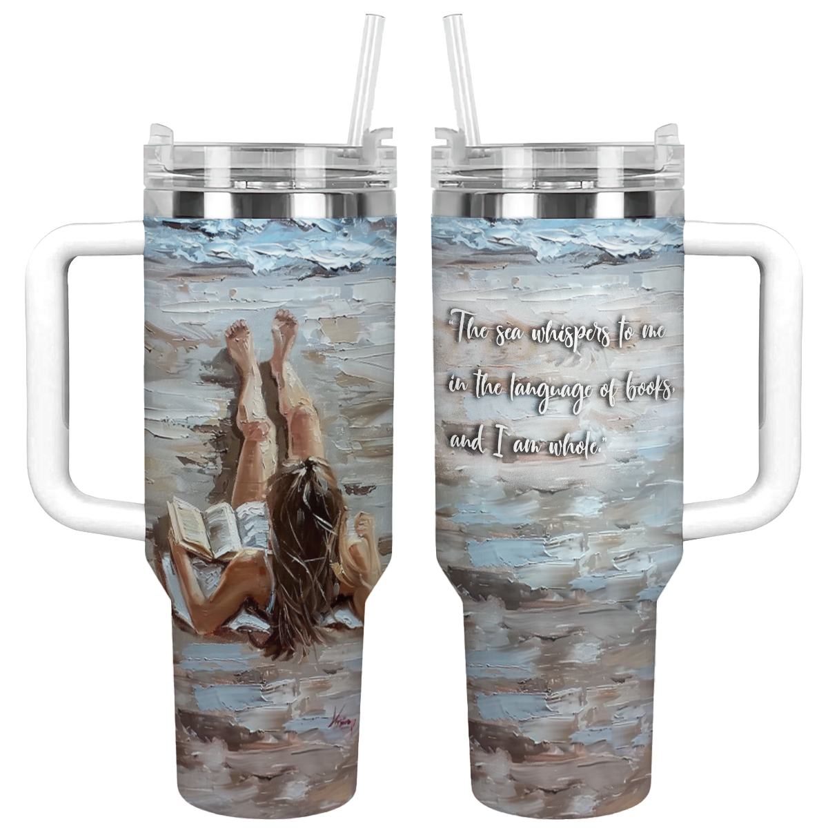 Shineful Tumbler Personalized Reading Lover Favorite Quote Ocean Lover