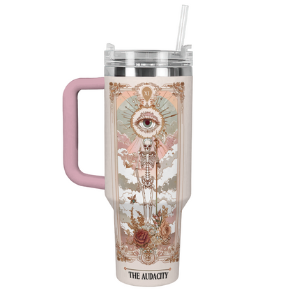 Shineful Tumbler The Audacity Tarot Card Skeleton KL30