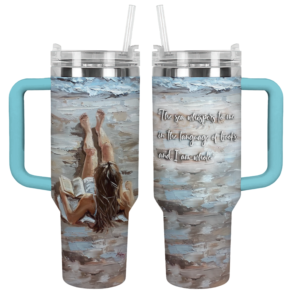 Shineful Tumbler Personalized Reading Lover Favorite Quote Ocean Lover