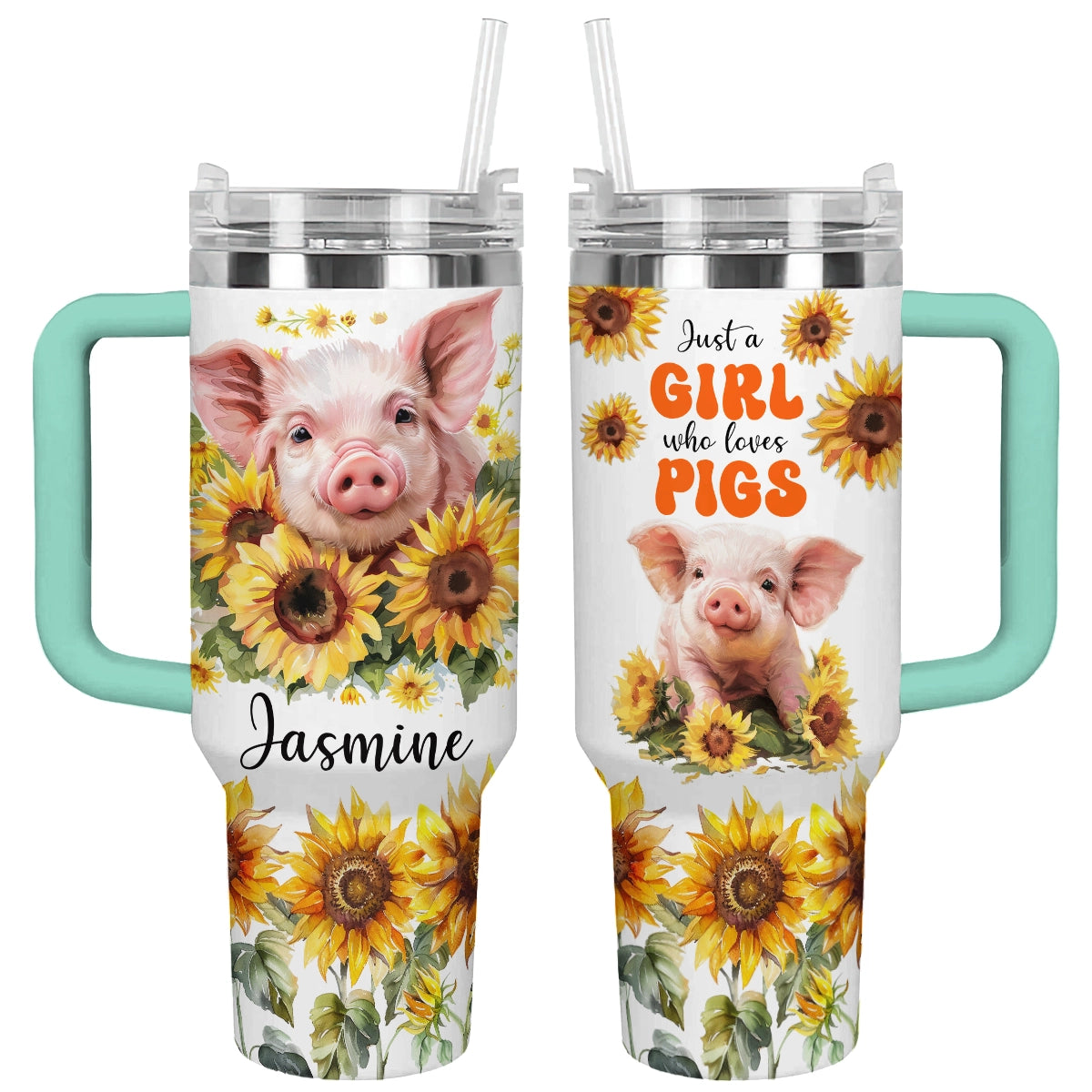 Shineful Tumbler Sunflower Piglet Charm