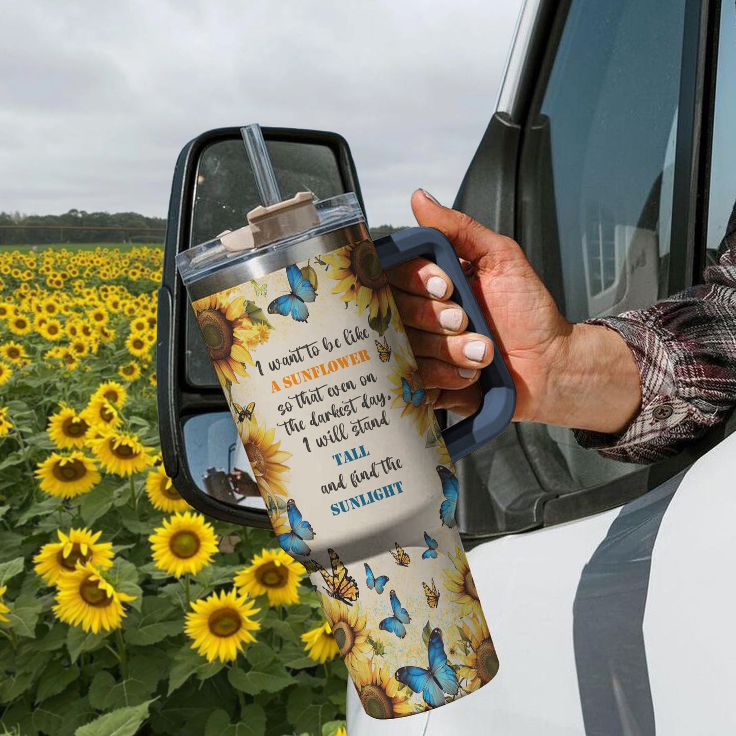 Shineful Tumbler Personalized Be A Sunflower