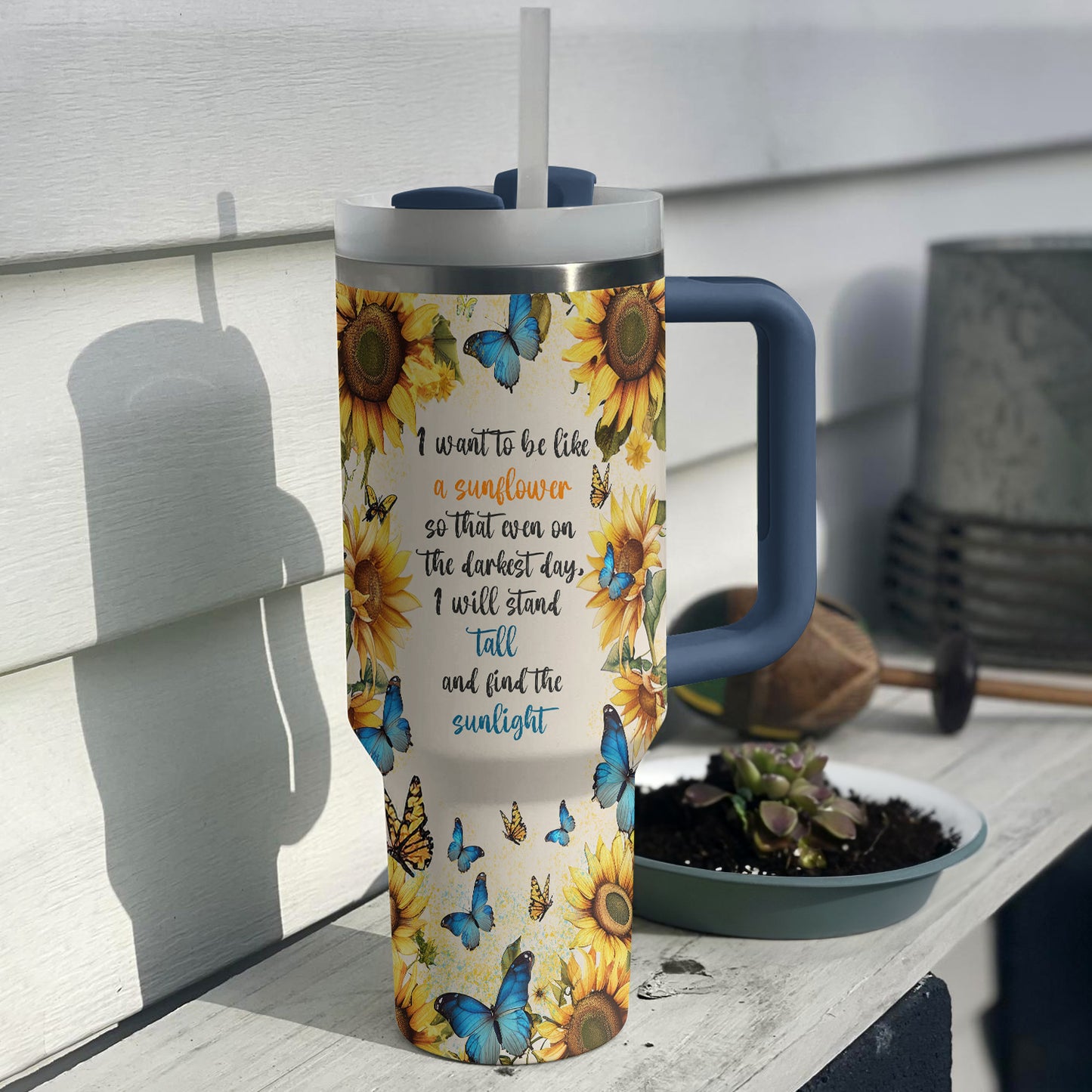 Shineful Tumbler Personalized Be A Sunflower