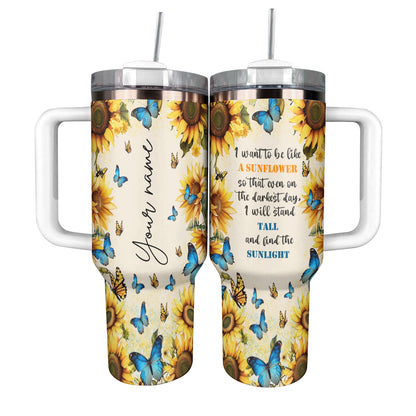 Shineful Tumbler Personalized Be A Sunflower