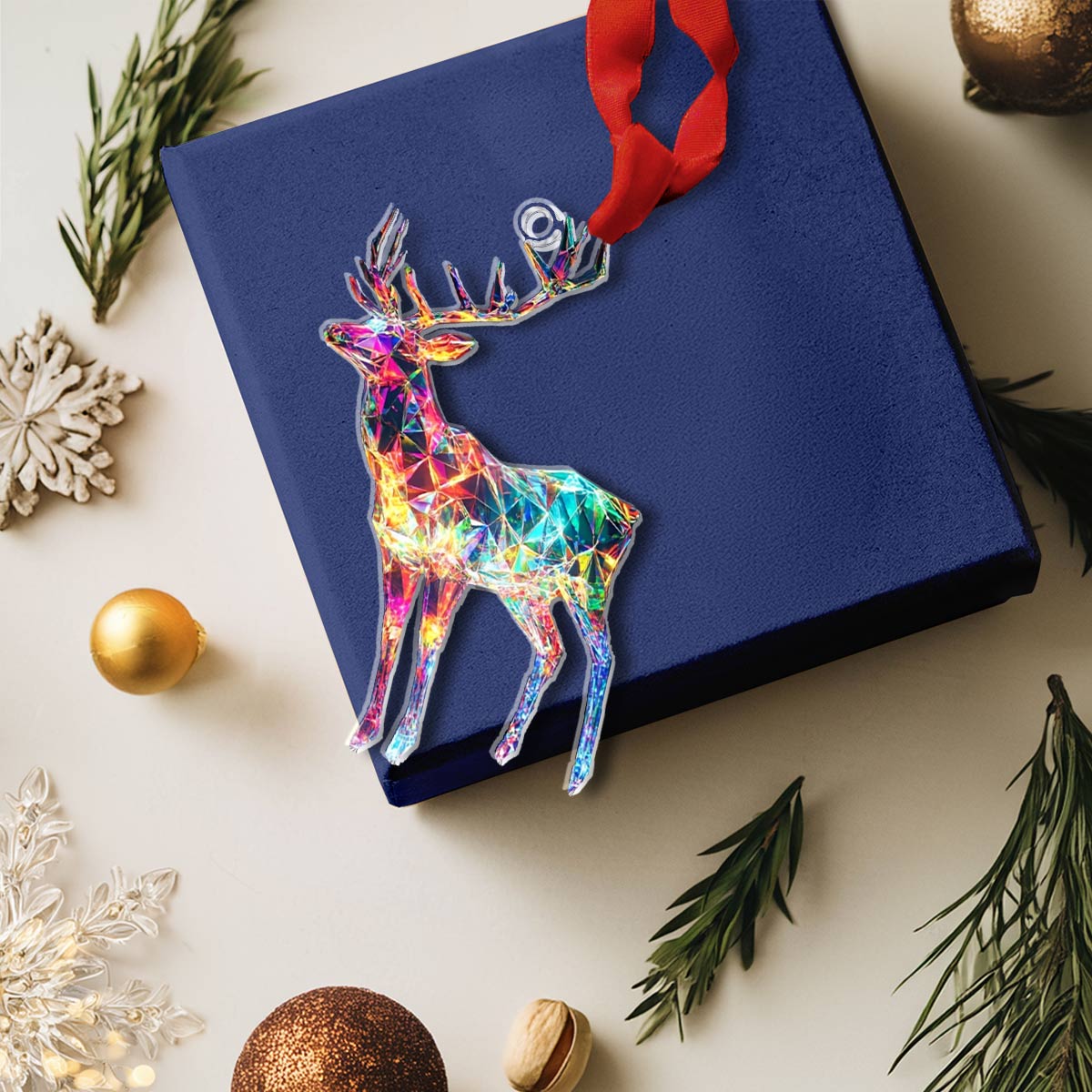 Shineful Acrylic Ornament Iridescent Deer