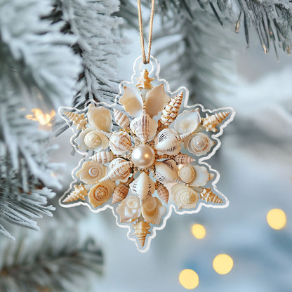 Shineful 2D Acrylic Ornament - Seashell Snowflake Collection