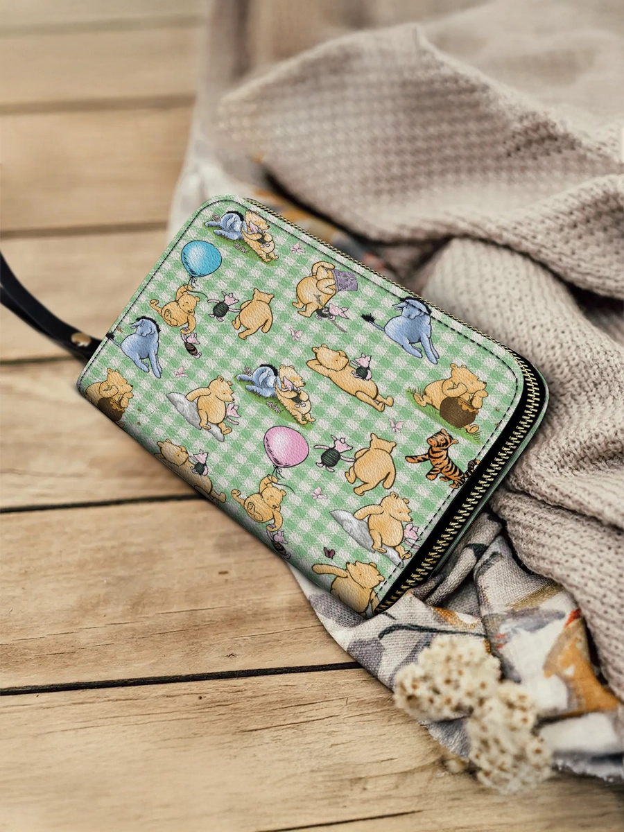 Shineful Leather Clutch Purse With Wristlet Strap Handle Whispers of the Hundred Acre