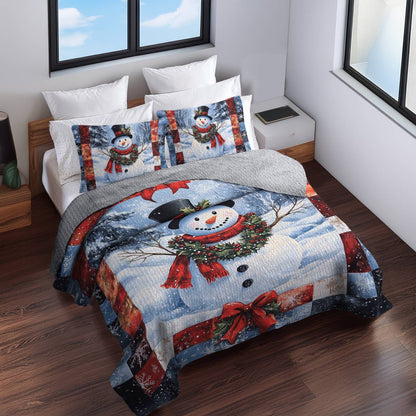 Shineful All Season Quilt 3-Piece Set Snowy Smile