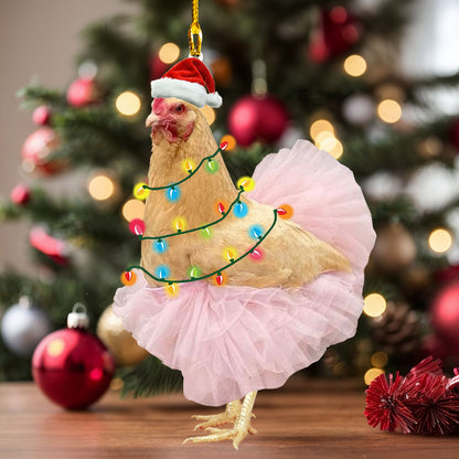 Shineful 2D Acrylic Ornament - Ballet Cluckmas Cheer