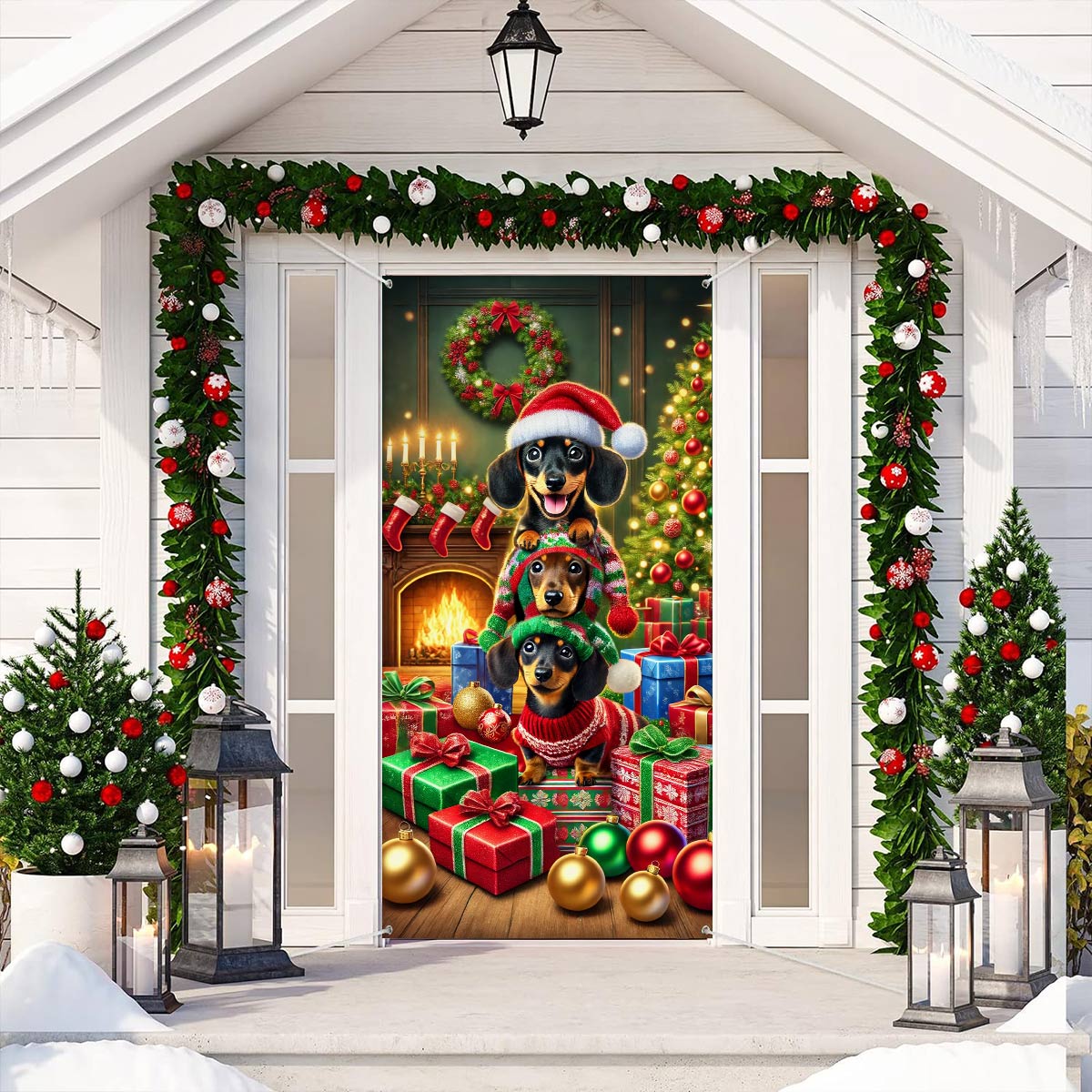 Shineful Door Cover Merry Dachmas