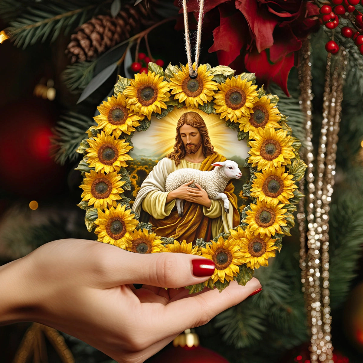 Shineful 2D Acrylic Ornament Sunflower Faith