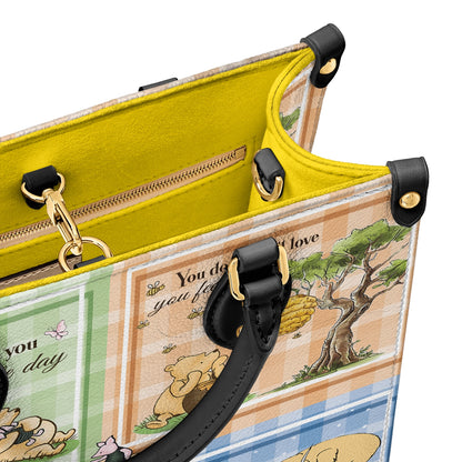 Shineful Leather Bag Winnie the Pooh Patchwork Bliss