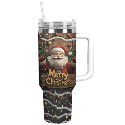 Shineful Tumbler Wooden Santa Delight