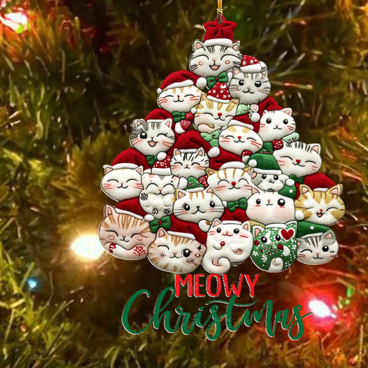 Shineful 2D Acrylic Ornament Meowy Christmas