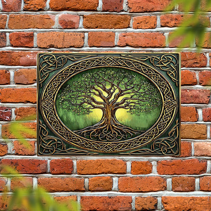 Shineful 2D Metal Sign Celtic Harmony Tree