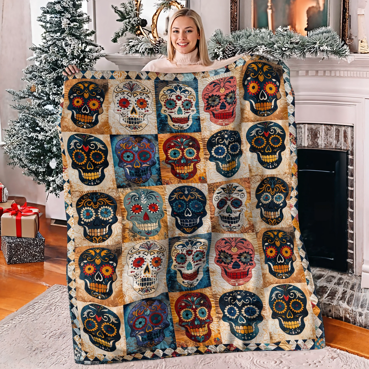 Shineful Fleece Blanket Sugar Skull Lovely