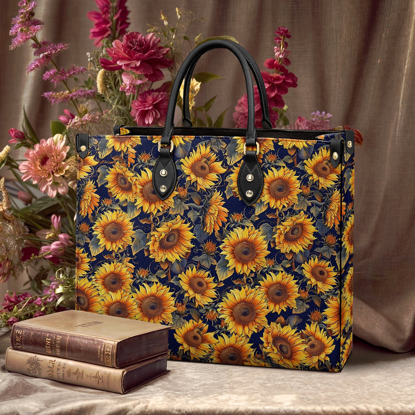 Shineful Leather Bag Sunflower Gorgeous Flower