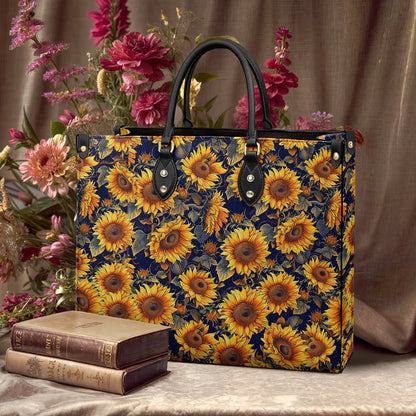 Shineful Leather Bag Sunflower Gorgeous Flower