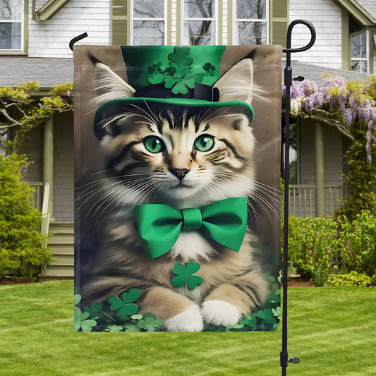 Shineful Garden Flag 12" x 18" Irish Cat Parade