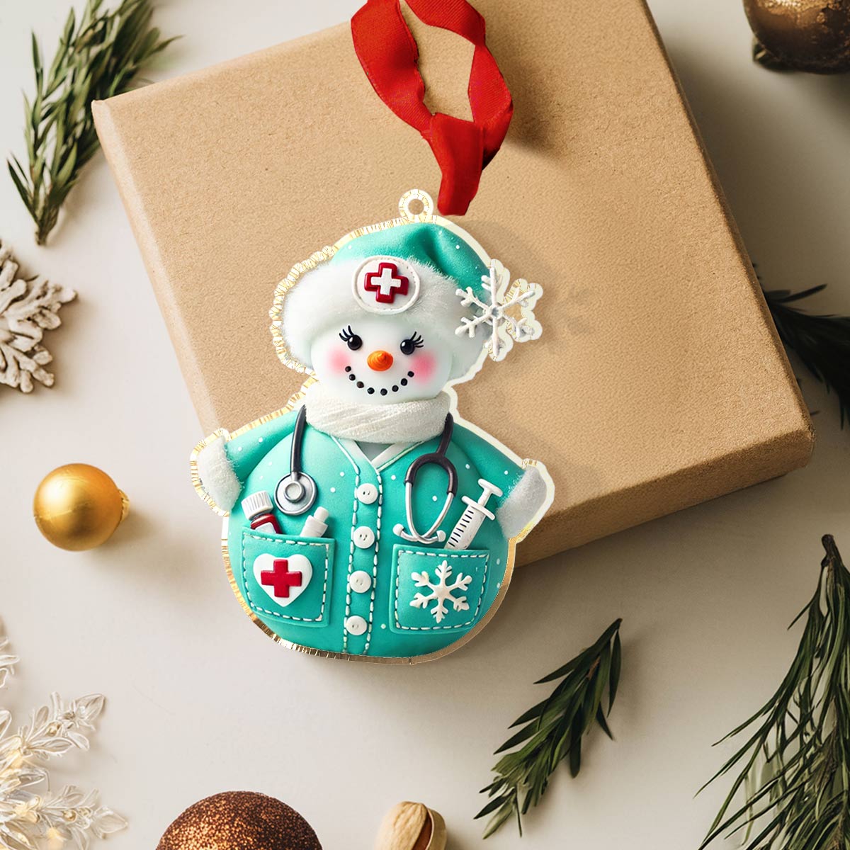 Shineful Acrylic Ornament Happy Christmas Nurse