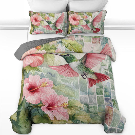 Shineful All Season Quilt 3-Piece Set Shine Hummingbird