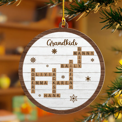 Shineful Acrylic Ornament Personalized Grandkids Word Puzzle