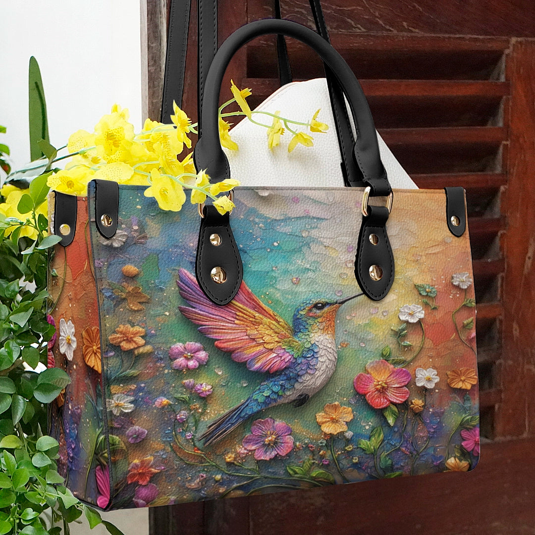 Sac en cuir brillant Hummingbird Haven