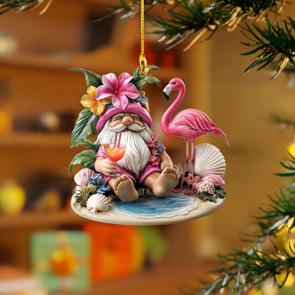 Shineful Acrylic Ornament Tropical Holiday Bliss Gnome