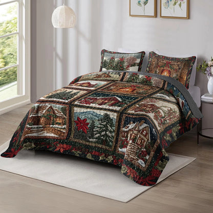 Shineful All Season Quilt 3-Piece Set - Christmas Village Charm