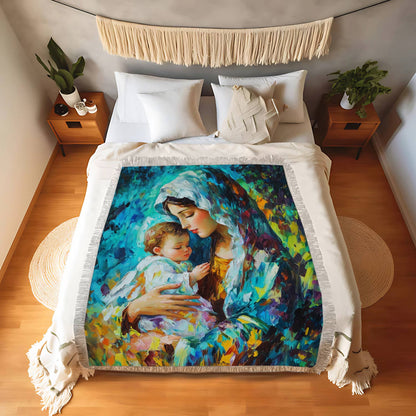 Shineful Woven Tapestry Throw Blanket Pure Devotion