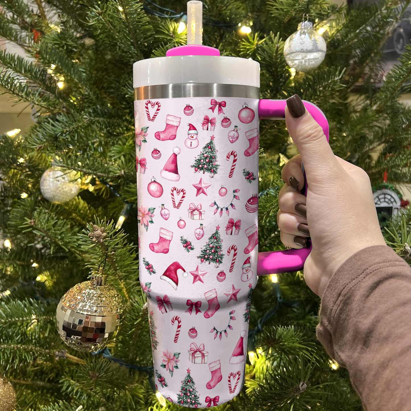 Shineful Tumbler Pink Christmas Wonderland