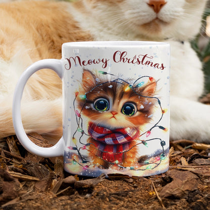 Shineful Ceramic Mug Meowy Christmas Cat