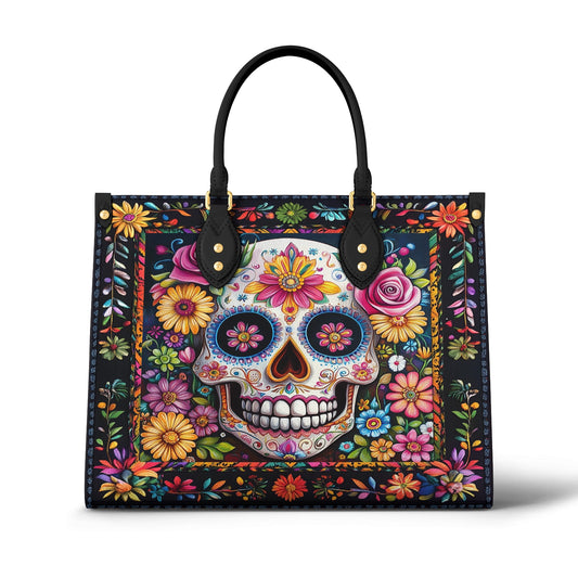 Sac en cuir brillant Calavera Floral Dreams