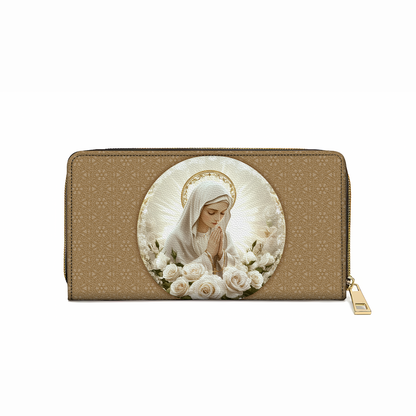 Shineful Leather Clutch Purse With Wristlet Strap Handle Heavenly Grace