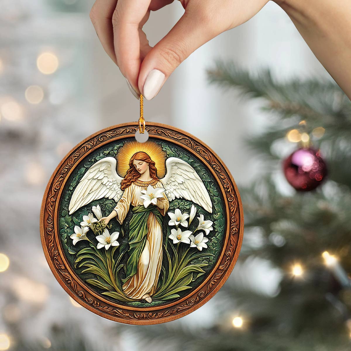 Shineful 2D Acrylic Ornament Angelic Bloom