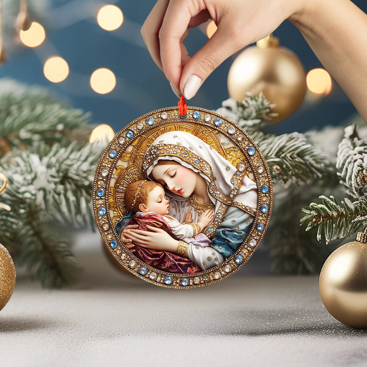 Shineful 2D Acrylic Ornament Sacred Mother Maria Christmas