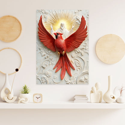 Shineful 2D Metal Sign Cardinal's Divine Flight