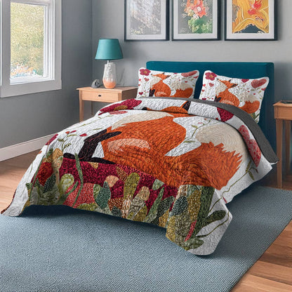 Shineful All Season Quilt 3-Piece Set - Whimsical Fox Love