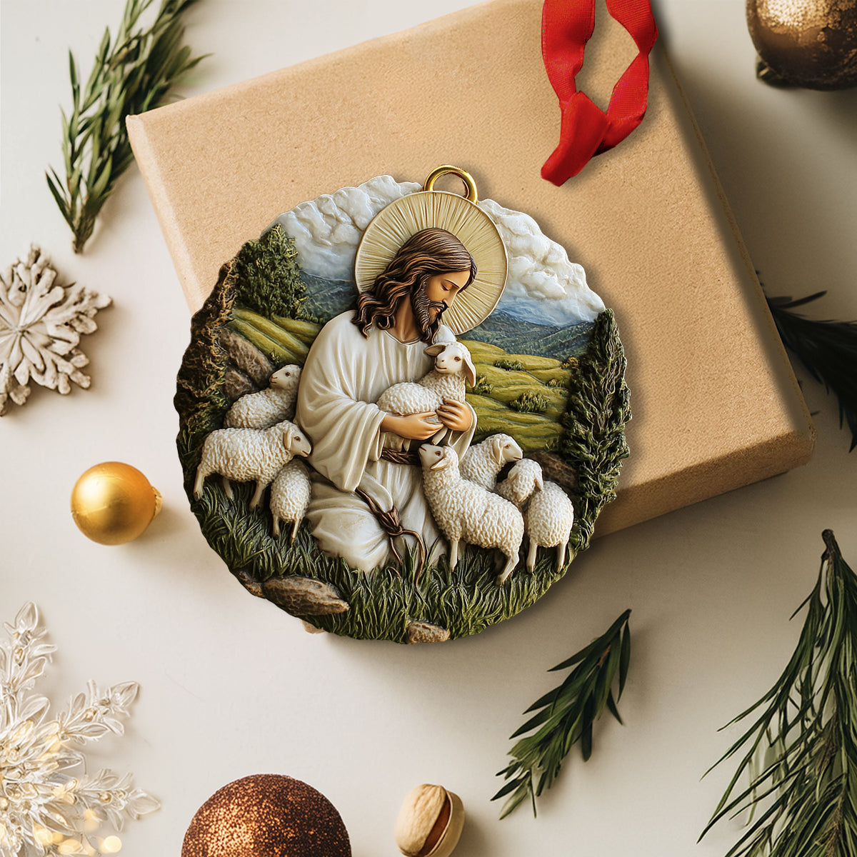 Shineful 2D Acrylic Ornament - The Good Shepherd