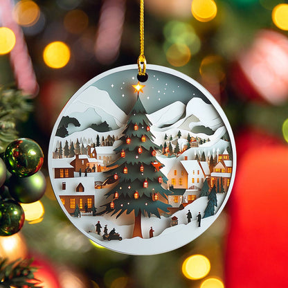 Shineful 2D Acrylic Ornament Holiday City