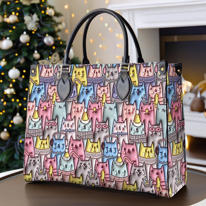 Shineful Leather Bag Cat 3D