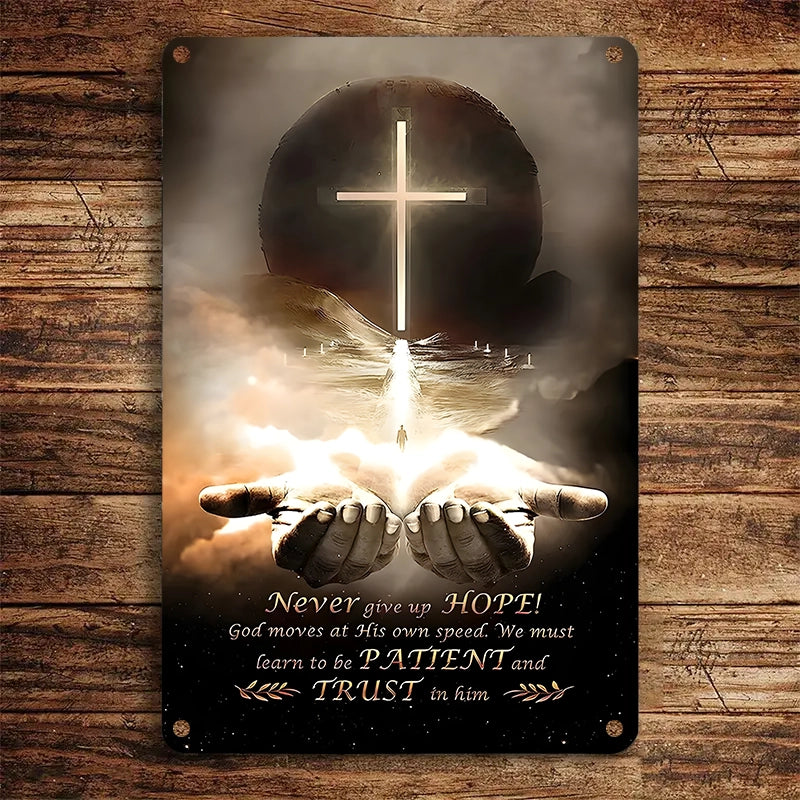 Shineful 2D Metal Sign Hands of Faith