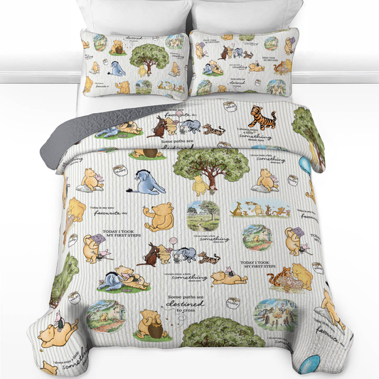 Shineful All Season Quilt 3-Piece Set Pooh Dreams