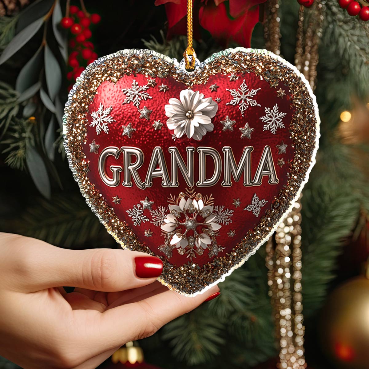 Shineful Acrylic Ornament I Love Grandma 6 Styles