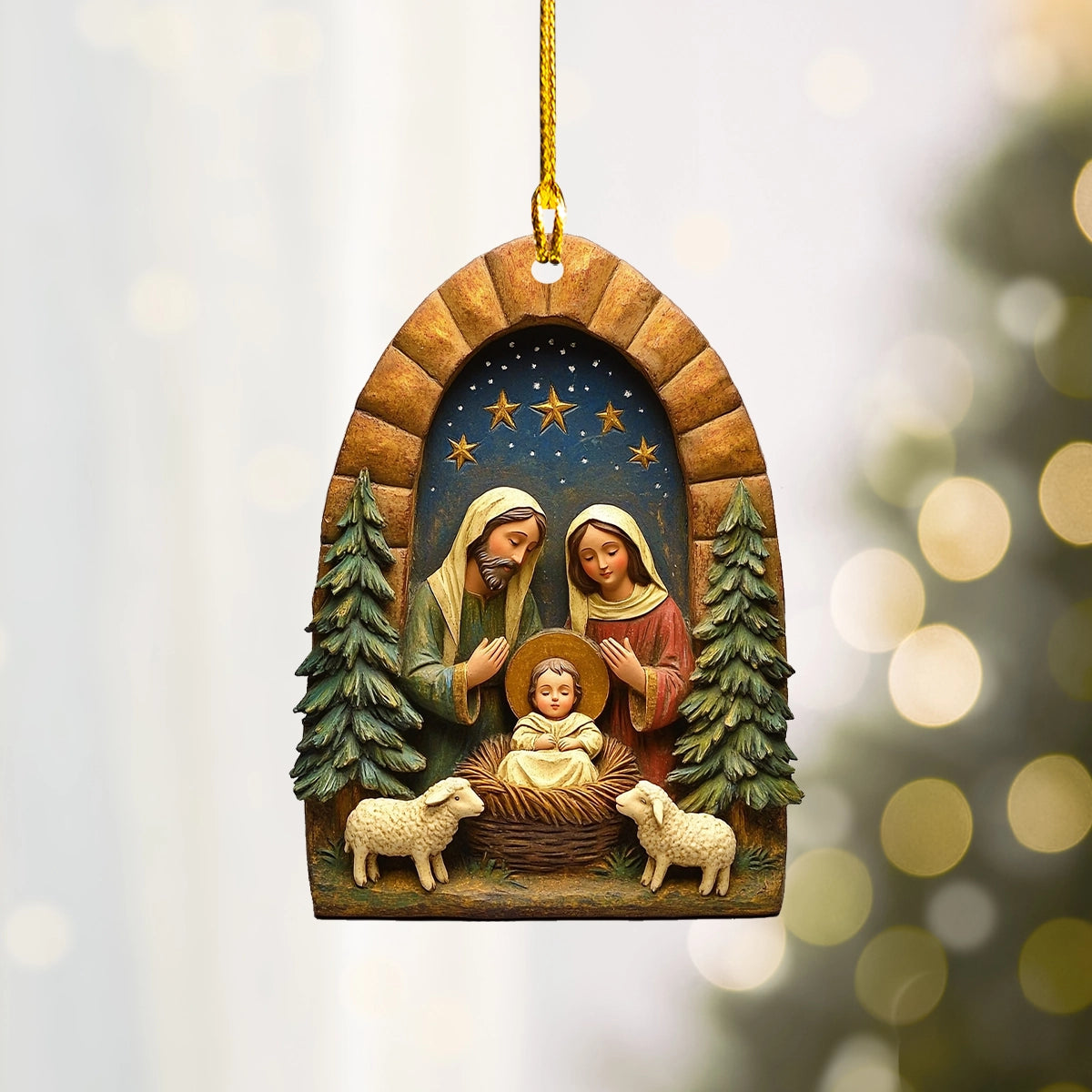 Shineful 2D Acrylic Ornament The Cozy Holy Family