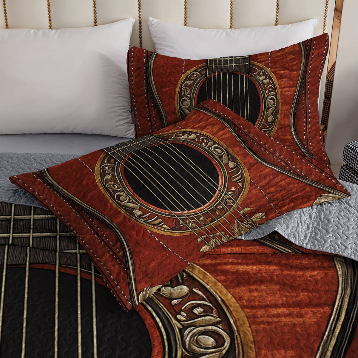 Shineful All Season Quilt 3-Piece Set - Rustic Elegance Acoustic